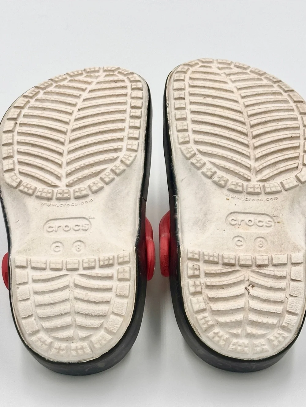 Toddler 8 White and Red Snoopy CROCS